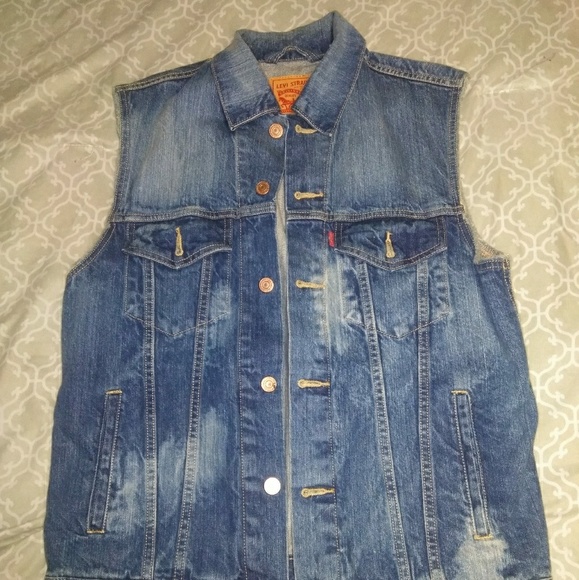 trucker vest levi's